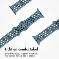 imoshion Sport⁺ bandje Apple Watch Series 1 t/m 9 / SE (38/40/41 mm) | Series 10 / 11 (42 mm) - Maat S/M - Celestial Teal & Black