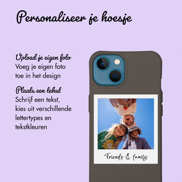 Gepersonaliseerd Color Backcover MagSafe met afneembaar koord en polaroid  iPhone 13 - Black Coffee