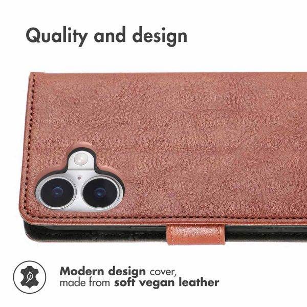 imoshion Luxury Bookcase Apple iPhone 16 - Brown