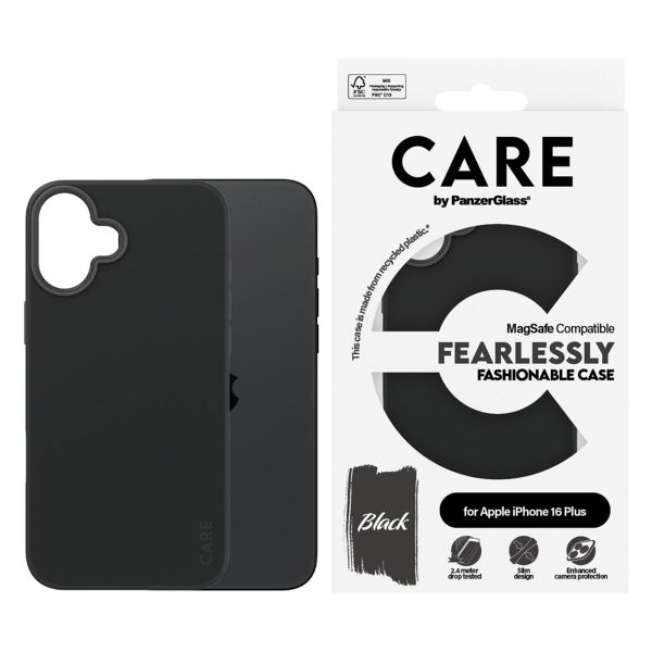 CARE by PanzerGlass Fashion Backcover MagSafe Apple iPhone 16 Plus - Zwart