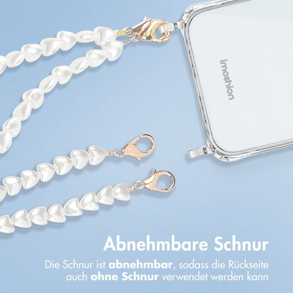 imoshion Backcover met koord + armband Apple iPhone X / Xs - Parels Hartjes