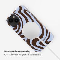 Selencia Vivid Backcover met MagSafe Apple iPhone 14 - Dream Swirl Chocolate