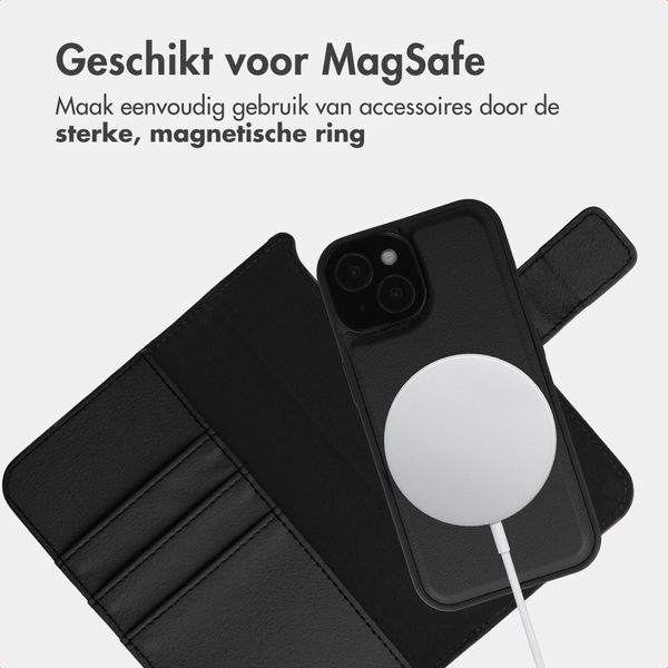 imoshion Uitneembare 2-in-1 Luxe Bookcase Apple iPhone 15 - Zwart