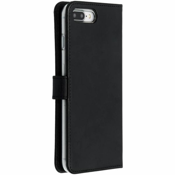 Selencia Echt Lederen Bookcase Apple iPhone 8 Plus / 7 Plus - Zwart