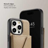 Selencia Sera Phone Case with Cord and Envelope Card Holder Apple iPhone 15 Pro - Taupe