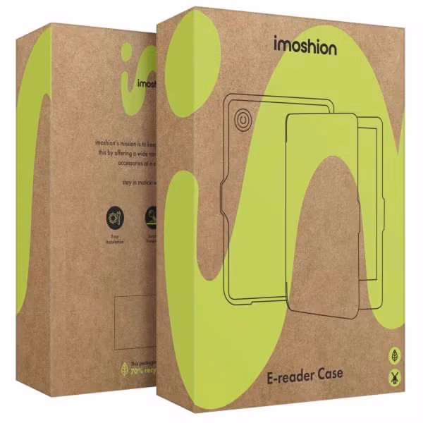 imoshion Vegan Leather Bookcase Kobo Libra 2 / Tolino Vision 6 - Rosé Goud