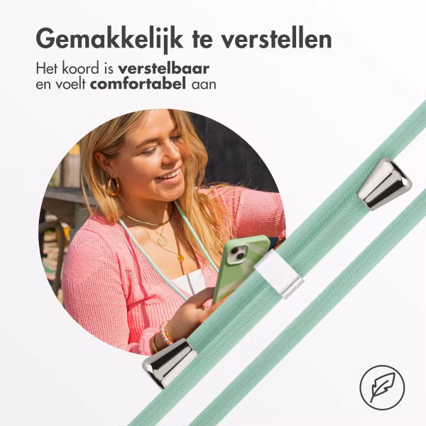 imoshion Siliconen design hoesje met koord Apple iPhone 14 Pro - Retro Green