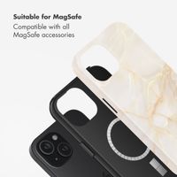 Selencia Vivid Back Cover with MagSafe Apple iPhone 15 - Golden Beige Marble