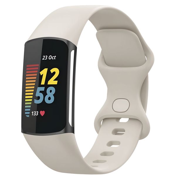 imoshion Siliconen bandje Fitbit Charge 5 / Charge 6 - Maat S - Apricot