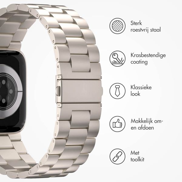 imoshion Stalen bandje Apple Watch Series 1 t/m 11 / SE / Ultra (44/45/46/49 mm) - Sterrenlicht
