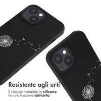 imoshion Siliconen design hoesje met koord Apple iPhone 15 - Dandelion Black