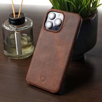 Wachikopa Full Wrap Backcover iPhone 14 Pro - Dark Brown