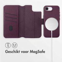 Accezz Leather Bookcase 2-in-1 met MagSafe Apple iPhone 17e / 16e - Heath Purple