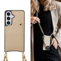 Selencia Nova Phone Case with Cord and Card Holder Samsung Galaxy S26 - Beige