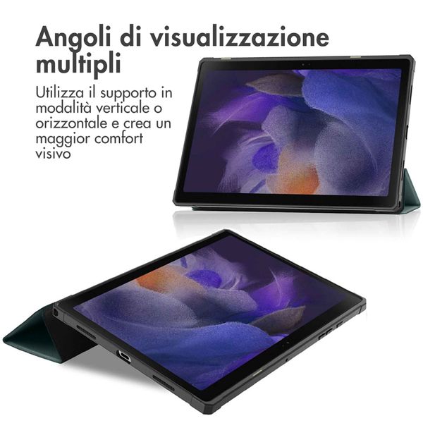 imoshion Trifold Bookcase Samsung Galaxy Tab A8 - Donkergroen