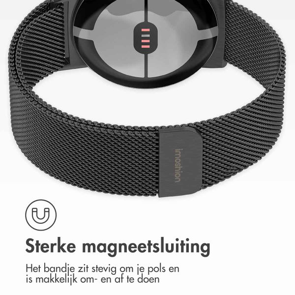 imoshion Milanees magnetisch bandje Google Pixel Watch 3 - 45 mm - Zwart