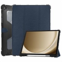 Accezz Rugged Trifold Bookcase Samsung Galaxy Tab A9 Plus - Donkerblauw