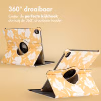 imoshion 360° Draaibare Design Bookcase Apple iPad Air 5 (2022) / Air 4 (2020) - Yellow Flowers