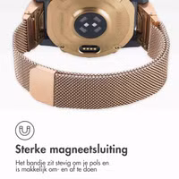 imoshion QuickFit® Milanees bandje Garmin Watch | 22 mm aansluiting - Rosé Goud