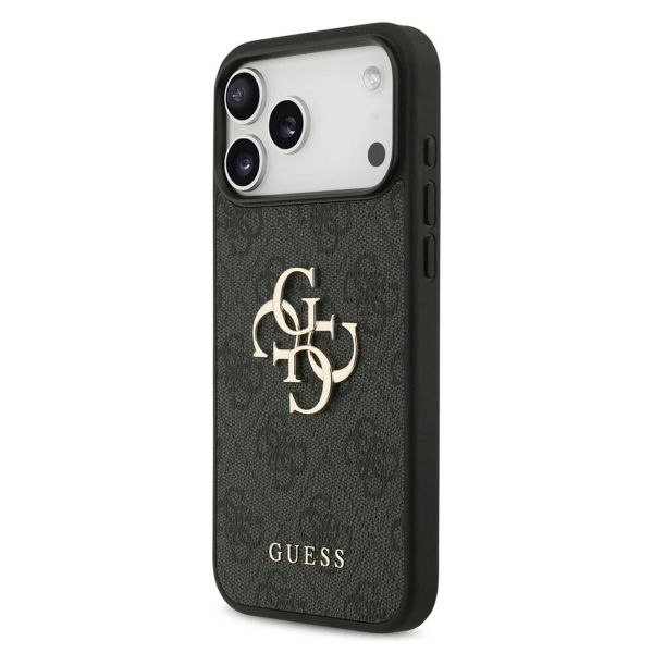Guess 4G Metal Logo Backcover Apple iPhone 17 Pro Max - Zwart