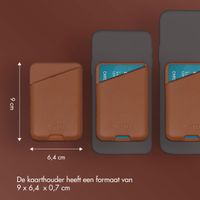 Accezz Leather Cardholder MagSafe - Kaarthouder met MagSafe - Sienna Brown