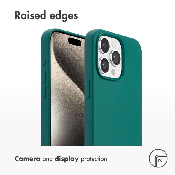 Accezz Liquid Silicone Back Cover with MagSafe Apple iPhone 15 Pro Max - Forest Green