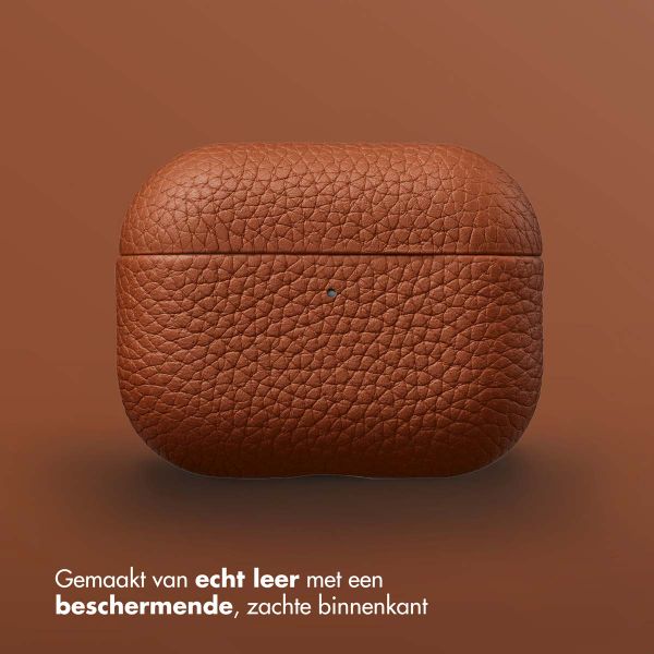 Accezz Echt Leren Case voor de Apple AirPods Pro 3 - Cognac