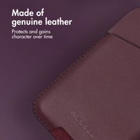 Accezz Leather Card Holder - Compatible with MagSafe and Qi2 - Heath Purple