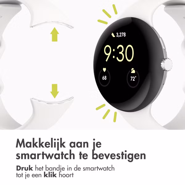 imoshion Siliconen⁺ bandje Google Pixel Watch 3 / 4 (45 mm) - Maat L - Wit