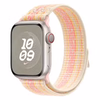 Apple Nike Sport Loop Band Apple Watch Series 1 t/m 9 / SE (38/40/41 mm) | Series 10 / 11 (42 mm) - Starlight & Pink