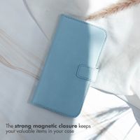 Selencia Echt Leren Bookcase Google Pixel 8a - Air Blue
