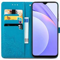 imoshion Mandala Bookcase Xiaomi Redmi Note 9T (5G) - Turquoise