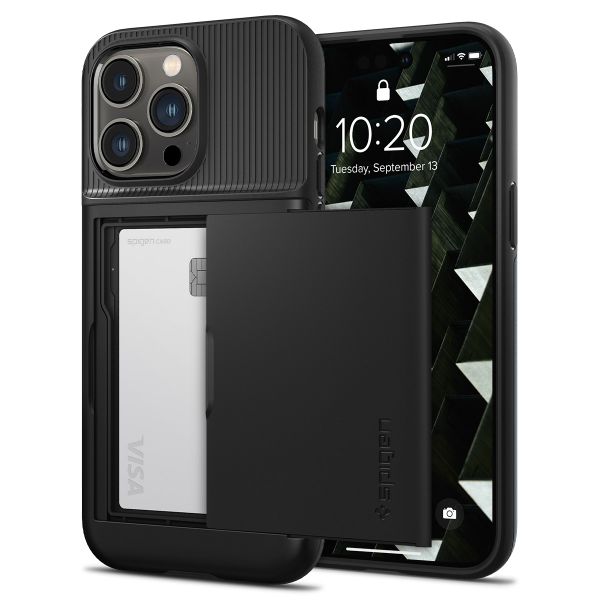 Spigen Slim Armor CS Backcover iPhone 14 Pro Max - Zwart