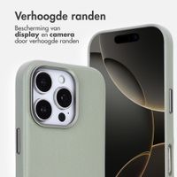 Accezz MagSafe Leather Backcover Apple iPhone 16 Pro - Light Grey