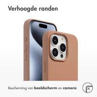 Accezz Liquid Silicone Backcover met MagSafe Apple iPhone 15 Pro Max - Lichtbruin