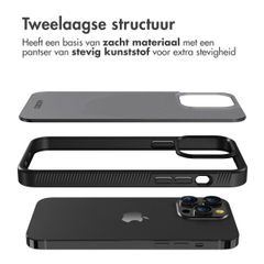 Accezz Rugged Frosted Backcover Apple iPhone 14 Pro Max - Zwart