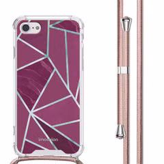 imoshion Design hoesje met koord Apple iPhone SE (2022 / 2020) / 8 / 7 - Bordeaux Graphic