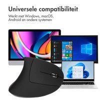 imoshion Ergonomische draadloze muis - Rechtshandig - USB-A - Zwart