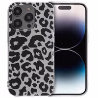 imoshion Design hoesje Apple iPhone 14 Pro - Leopard Transparent