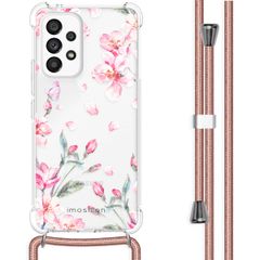 imoshion Design hoesje met koord Samsung Galaxy A53 - Bloem - Roze