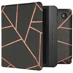 imoshion Design Slim Hard Case Sleepcover met stand Kobo Libra H2O - Black Graphic