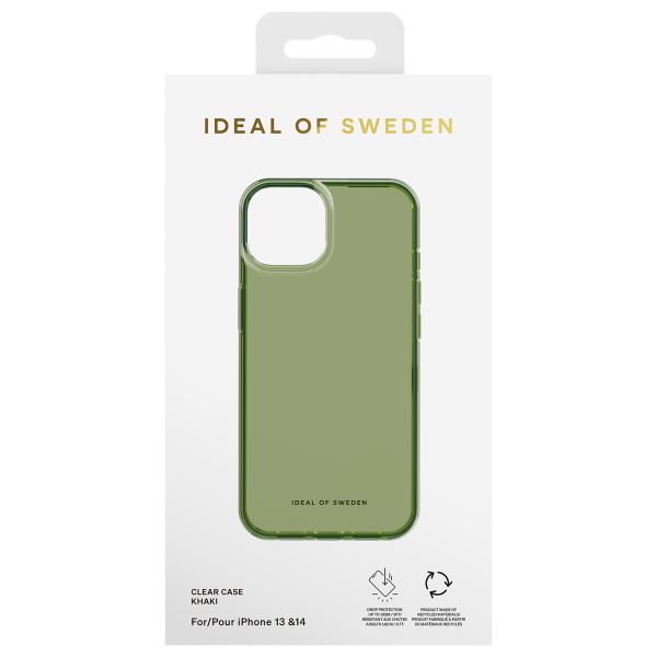 iDeal of Sweden Clear Case iPhone 14 - Khaki