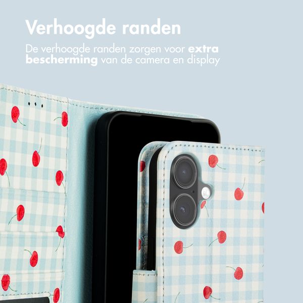 imoshion Design Bookcase Apple iPhone 16 - Cherry Check