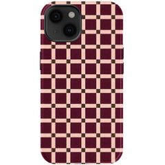 Selencia Vivid Backcover Apple iPhone 14 - Check This Burgundy