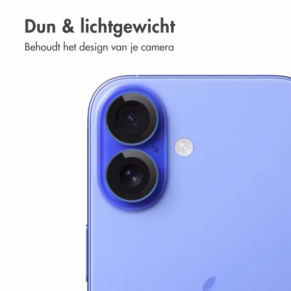 imoshion 2 Pack Camera lens protector Apple iPhone 16 / 16 Plus - Ultramarine