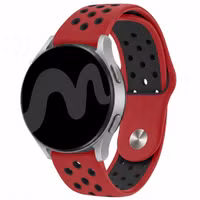 imoshion Siliconen sportbandje  - Universeel 18 mm aansluiting - Red & Black