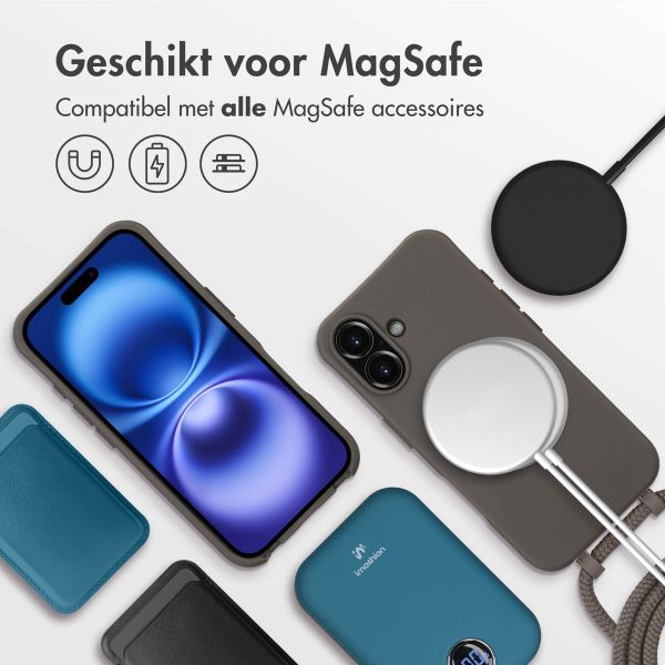 imoshion Color Backcover met afneembaar koord MagSafe iPhone 16 - Black Coffee