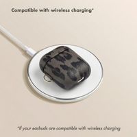 Selencia Sabi case leopard print  Apple AirPods 1 / 2 - Midnight Black