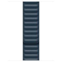 Apple Leather Link Apple Watch Series 1 t/m 9 / SE (38/40/41 mm) | Series 10 / 11 (42 mm) - Maat M/L - Baltic Blue