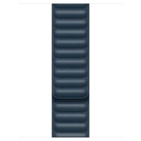 Apple Leather Link Apple Watch Series 1 t/m 9 / SE (38/40/41 mm) | Series 10 (42 mm) - Maat M/L - Baltic Blue